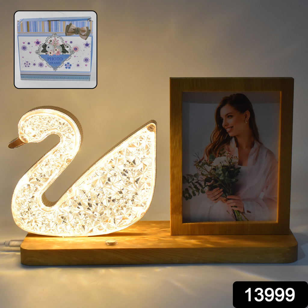 Duck Shape Cystal Led Lamp Photo Frame Night Lamp Wedding Gift Love Couple