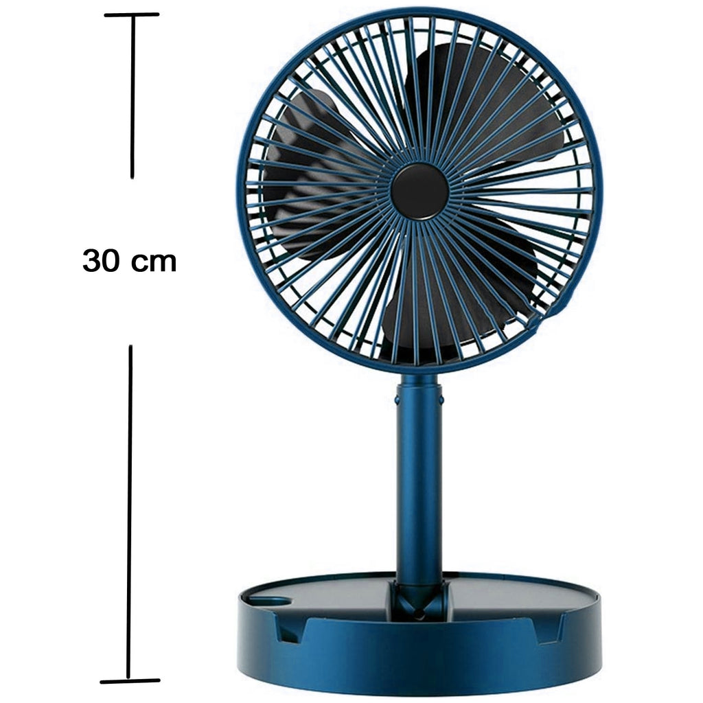 4642 Telescopic Electric Desktop Fan Height Adjustable Foldable Portable For Travelcarry Silent Table Top Personal Fan For Bedside Office Table (Battery Not Include)