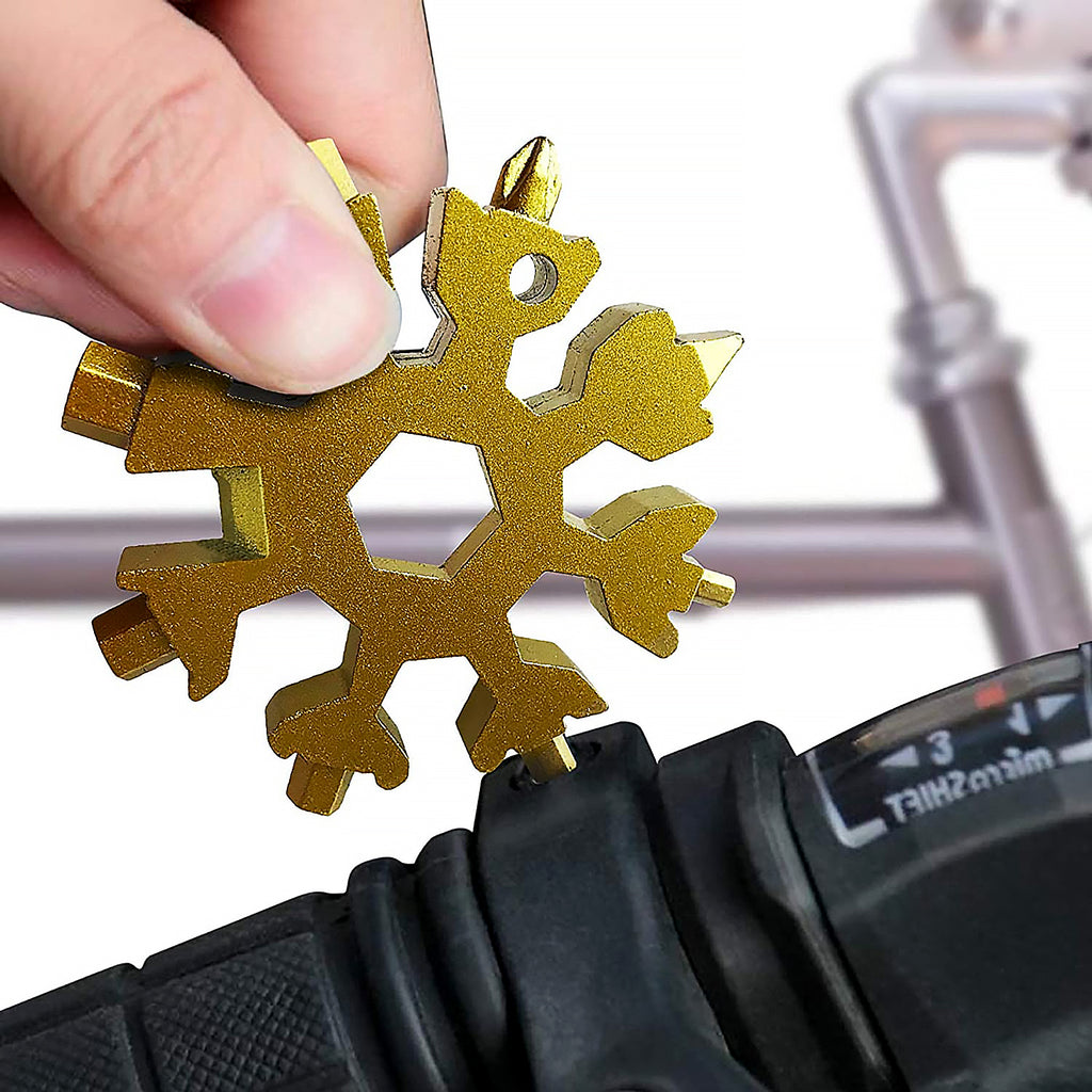 Durable Portable 18 In 1 Snowflake Multi-tool Snowflake Bottle Opener Flat Phillips Screwdriver Kit Wrench