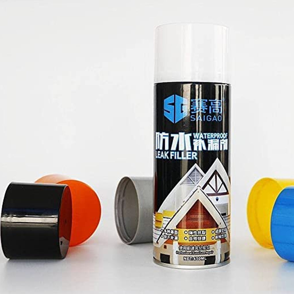 1332 Waterproof Leak Filler Spray Rubber Flexx Repair Sealant - Point To Seal Cracks Holes Leaks Corrosion More For Indoor Or Outdoor Use Black Paint (450 Ml)
