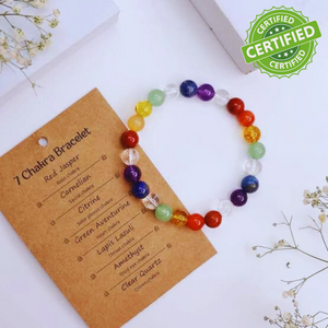 7 Chakra Bracelet | Natural Lab Certified Gemstones Bracelet for Men & Women (Authentic with Certificate)