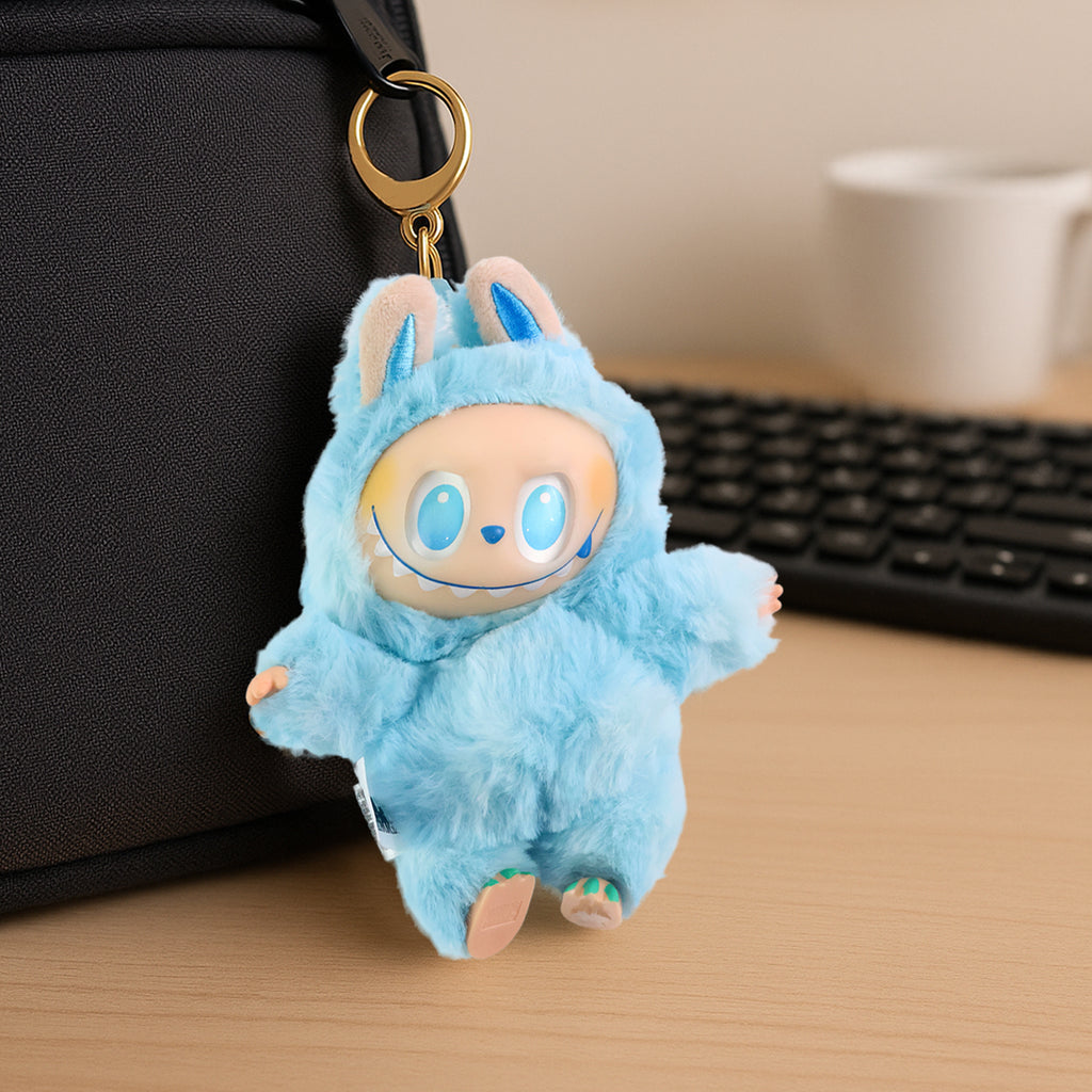 La-Bubu Doll Cartoon Key Chain 1 Pc - Original Sky-Blue Version 2025