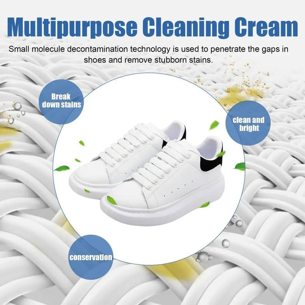 17733 Stain Remover Cleansing Cream For Shoe Polish Sneaker Cleaning Kit Shoe Eraser Stain Remover White Rubber Sole Shoe Cleaner White Shoe Cleaning Cream Stain Remover (260 Gm)