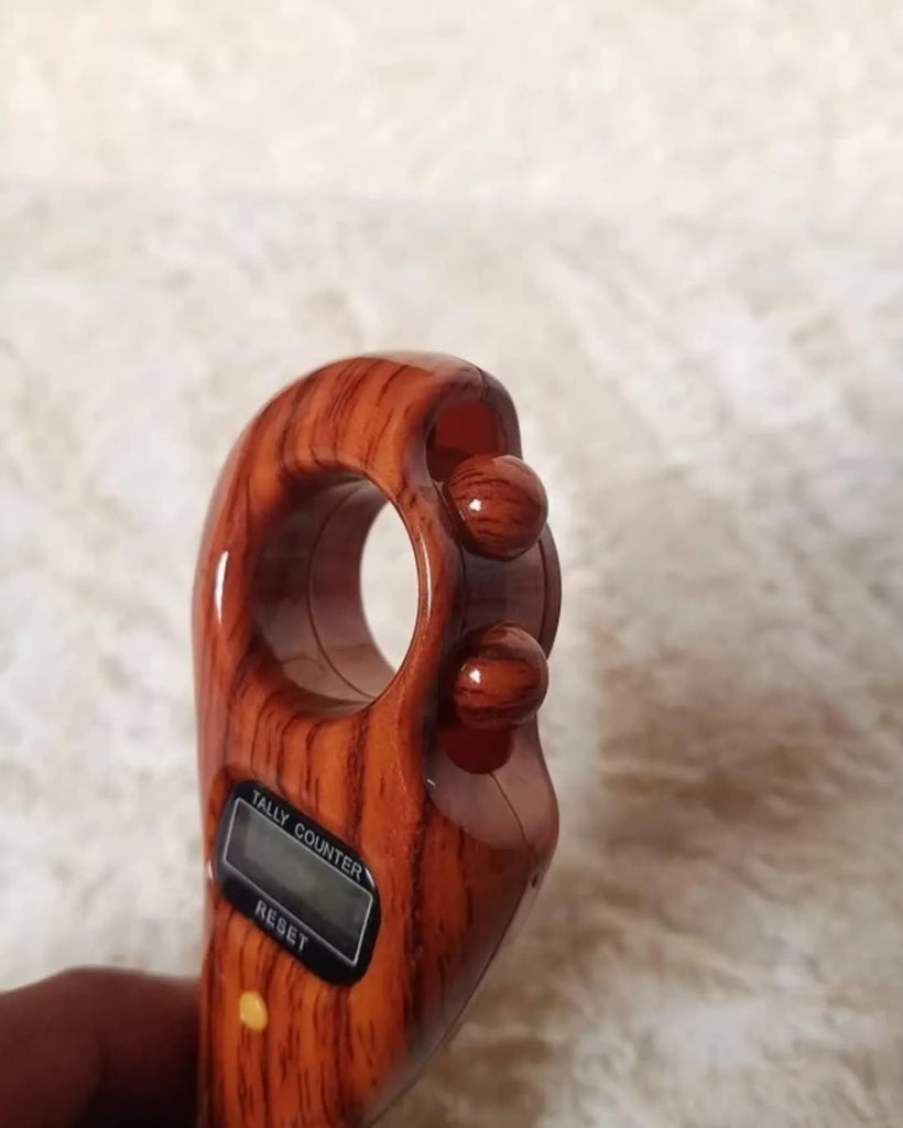 Jaap Moksh Yantra - Digital Tally Counter Woodgrain look finish/Timber look texture Chanting machine (For Zikr/ Naam Jaap ) - Multi-Colour