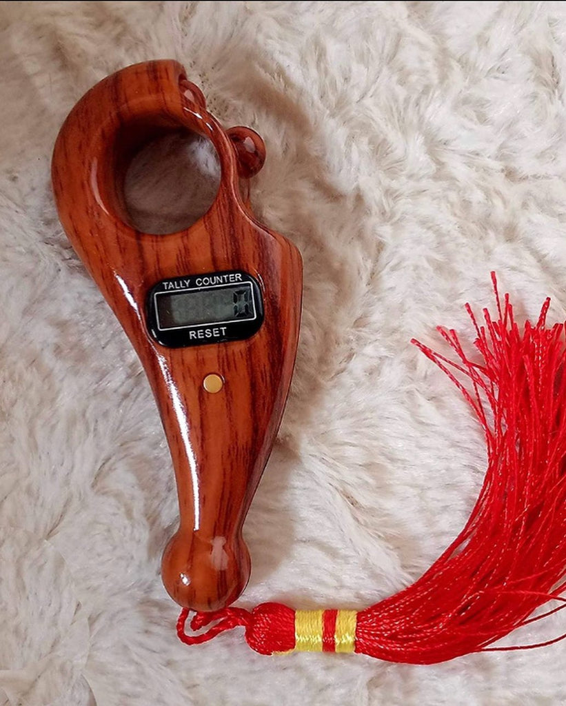 Jaap Moksh Yantra - Digital Tally Counter Woodgrain look finish/Timber look texture Chanting machine (For Zikr/ Naam Jaap ) - Multi-Colour