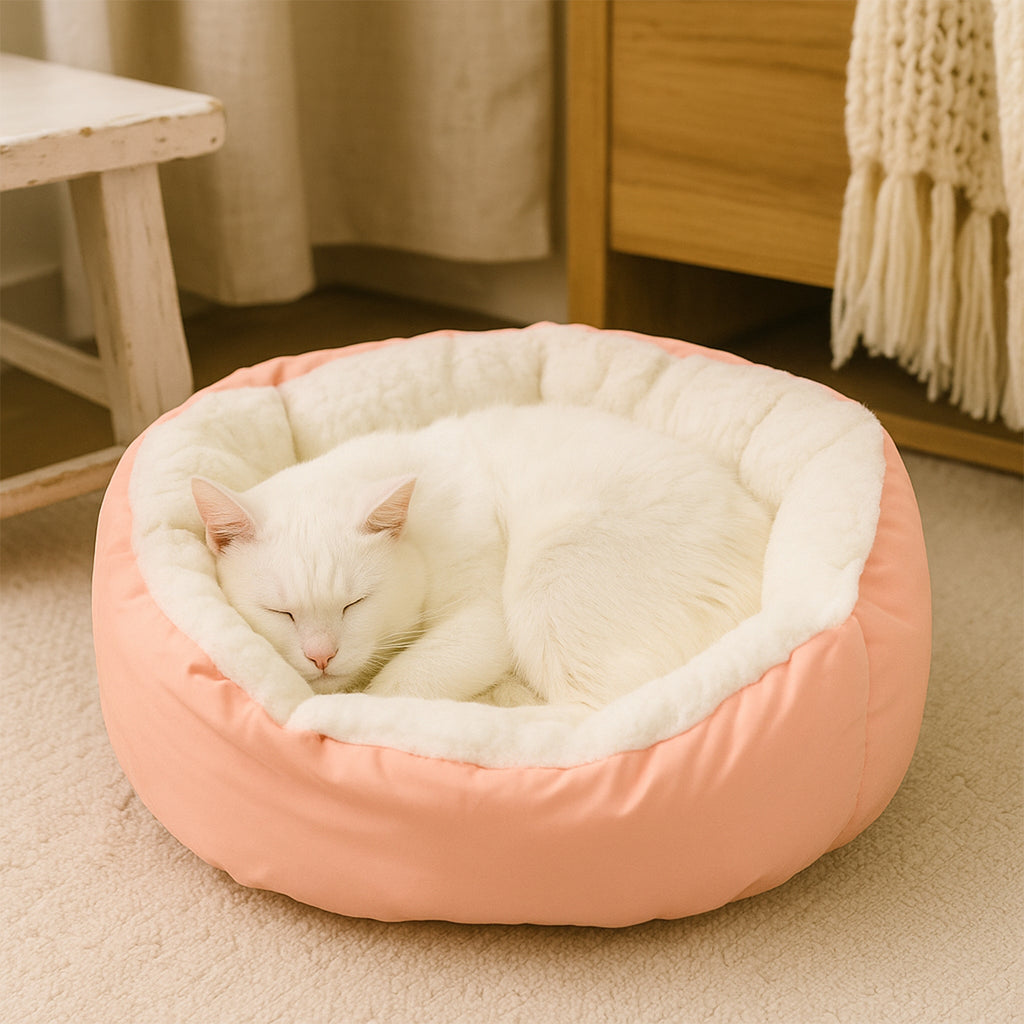 Soft Plush Pet Bed For Small Cats And Dogs (1 Pc  Mix Design  Size)