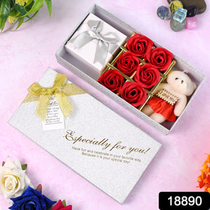 Scented Rose Flowers Pack With Teddy