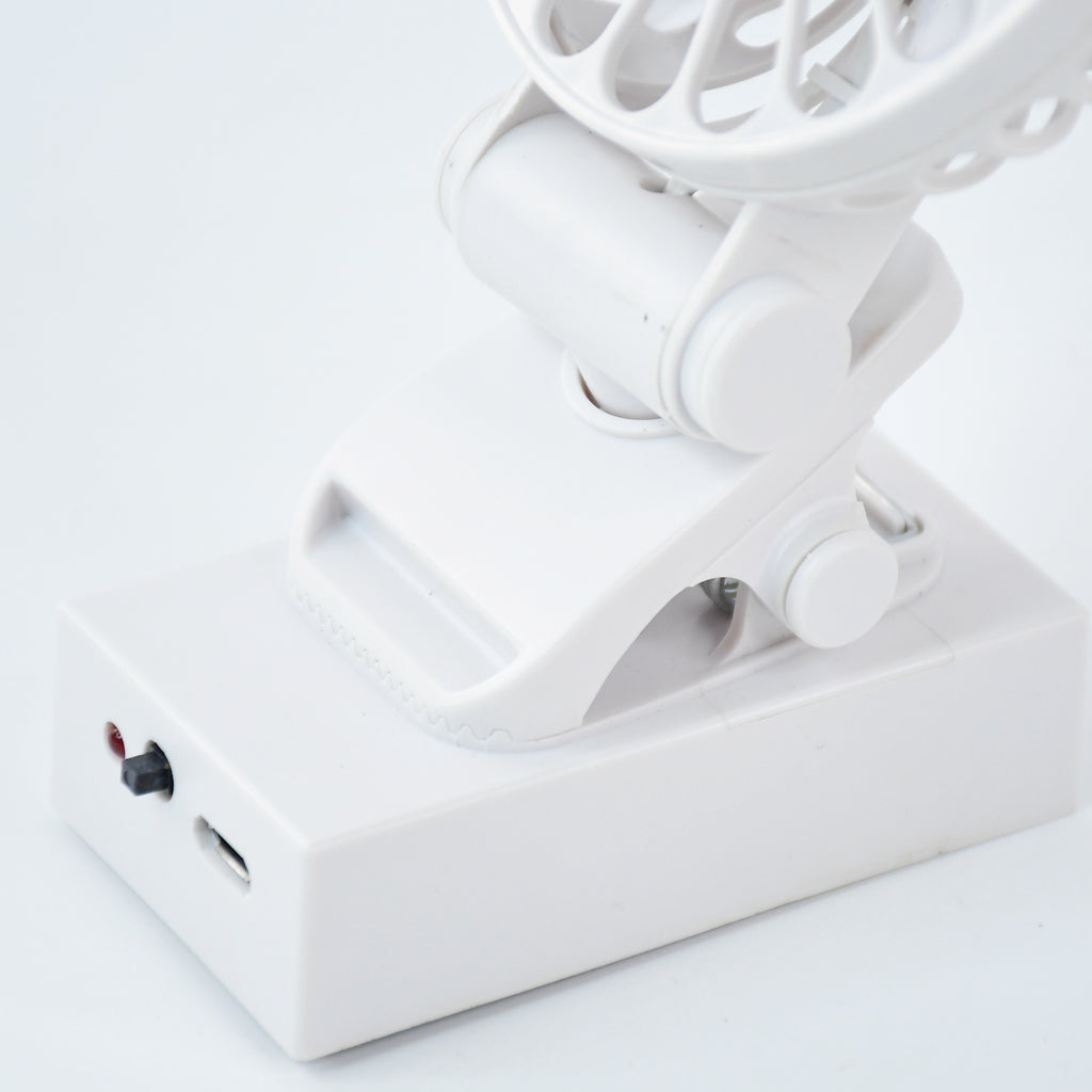 Rechargeable Mini Clip-on Desk Fan (1 Pc)