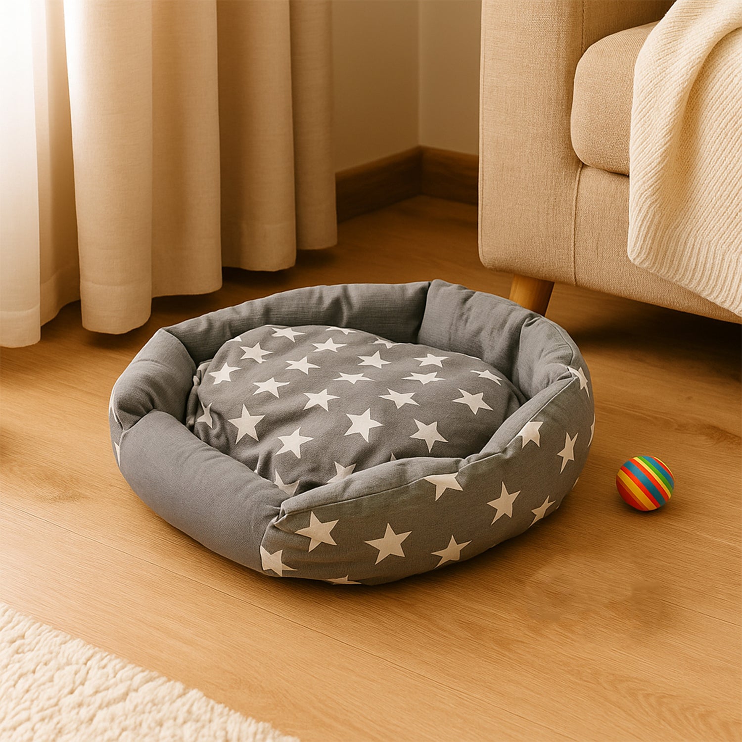Soft Plush Pet Bed For Small Cats And Dogs (1 Pc  Mix Design  Size)