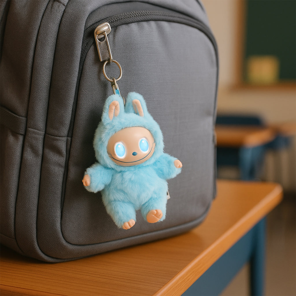 La-Bubu Doll Cartoon Key Chain 1 Pc - Original Sky-Blue Version 2025